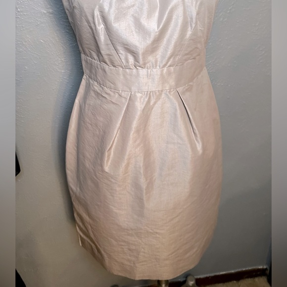 Banana Republic Silver Platinum Cocktail Dress Sz 6 - Picture 3 of 9